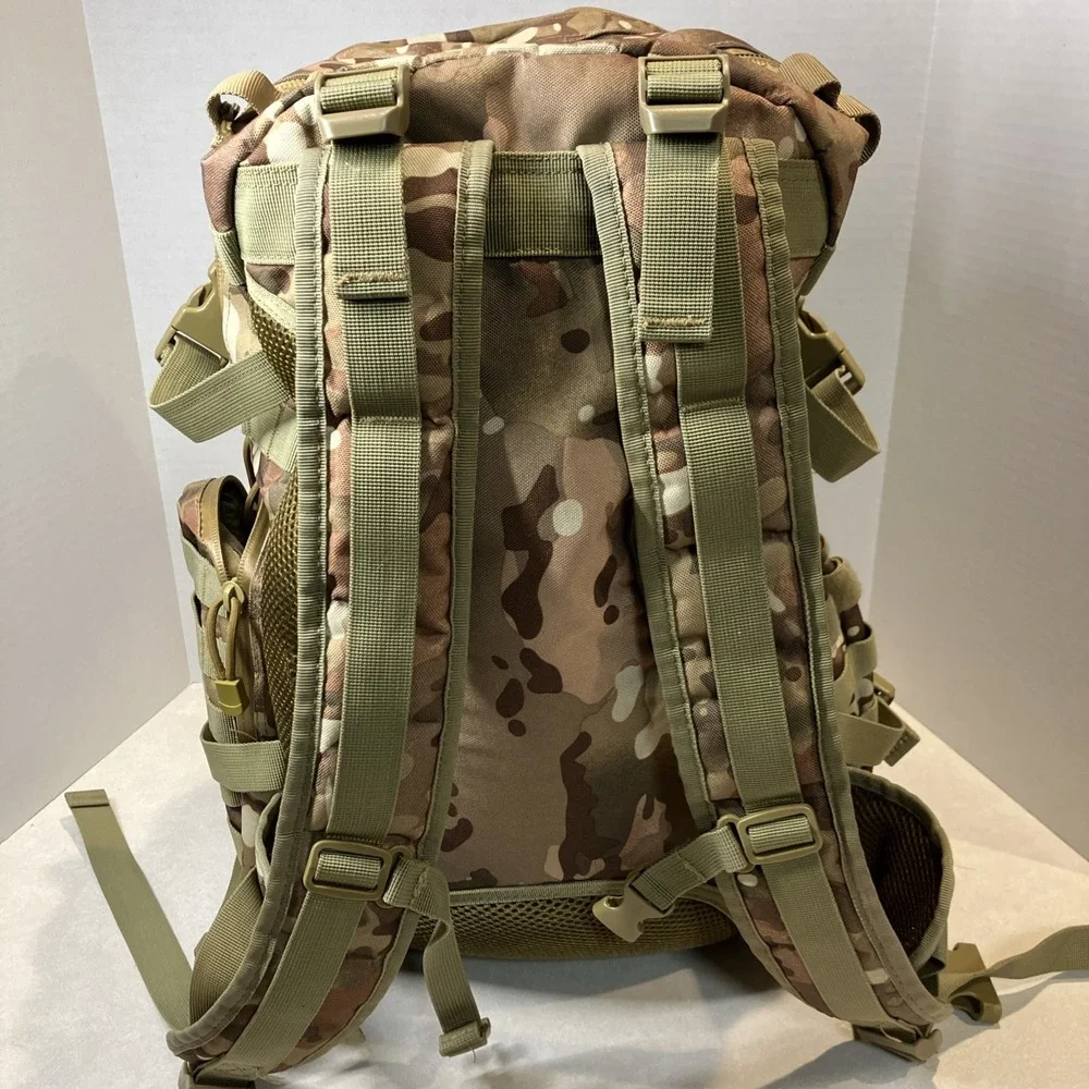 US Army National Guard WI Camo Backpack Tactical MOLLE Field Bag Expandable Gear
